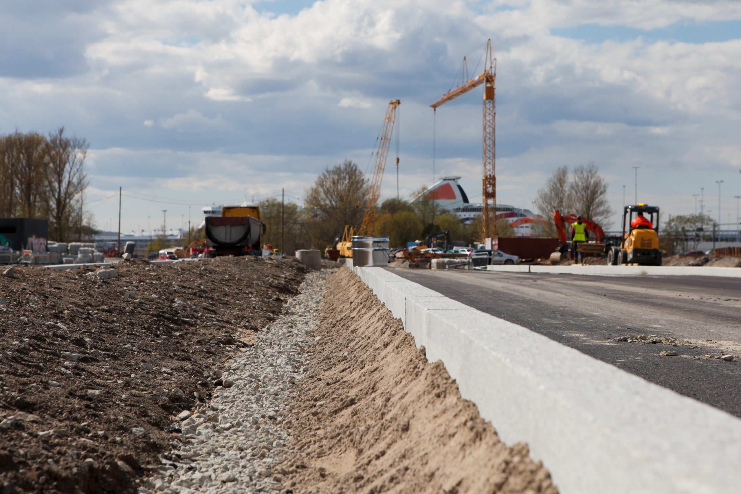 Carretera publica en construcción